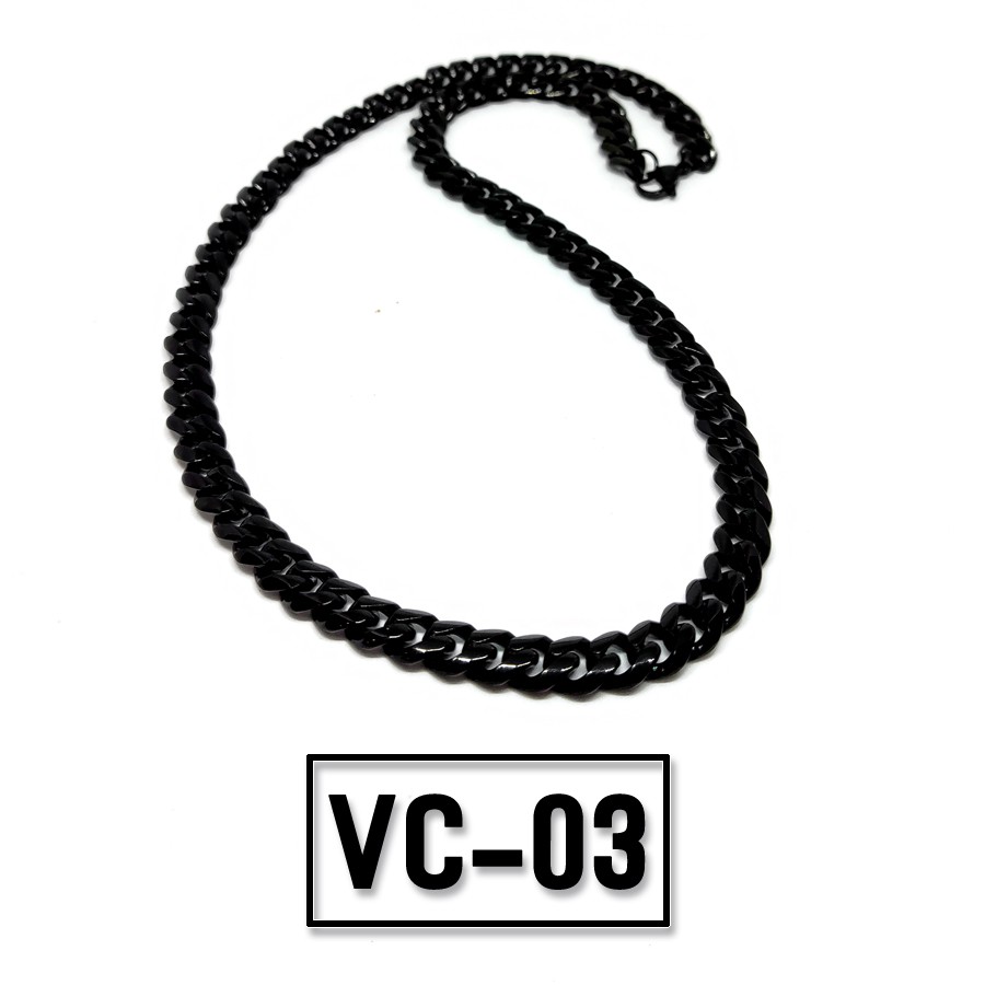 Vòng cổ TITAN dây xích đen - Mẫu VC-03