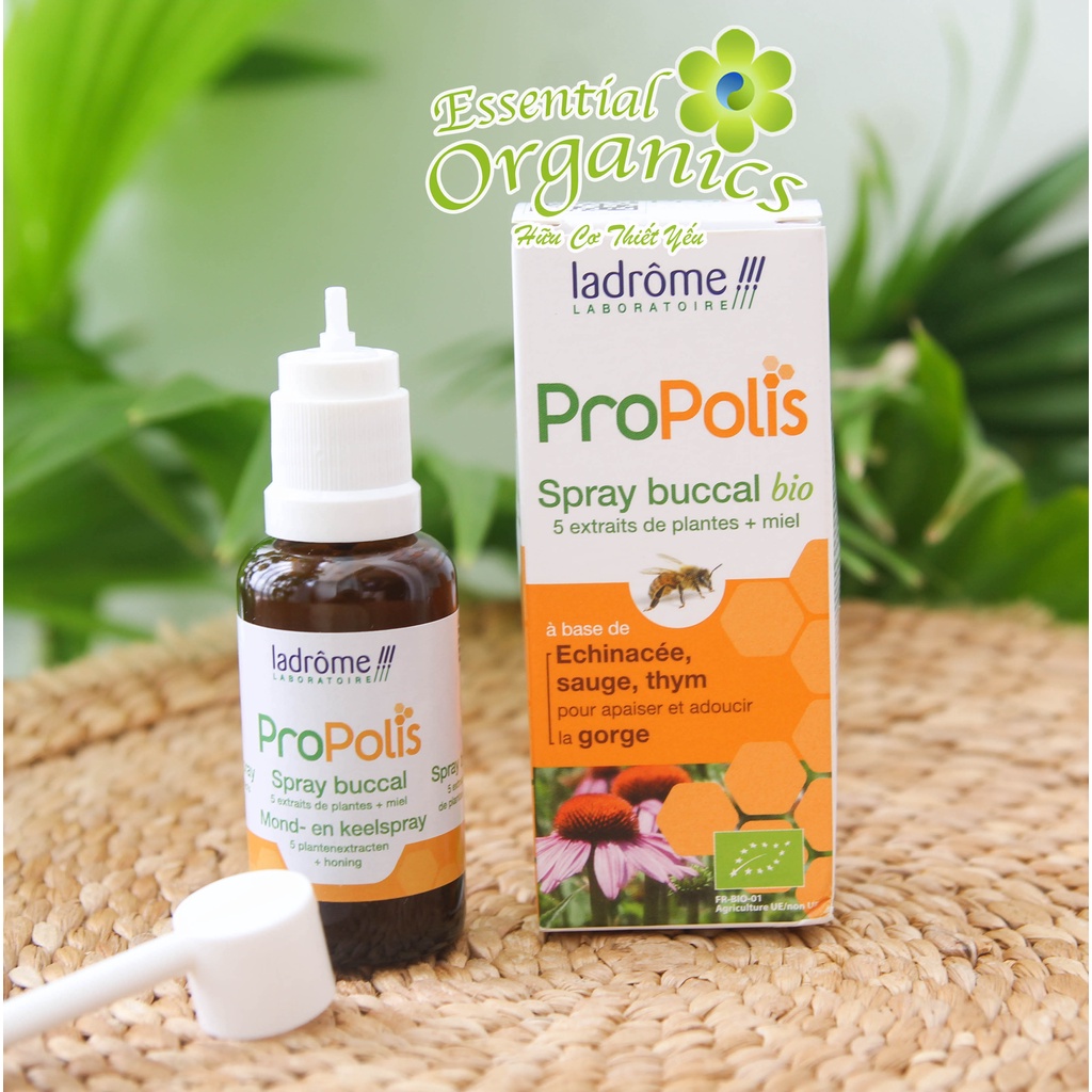 Xịt Họng Keo Ong Ladrôme Propolis 30ml - Pháp | Sử dụng cho bé 6t và người lớn | Viêm họng, giảm ho
