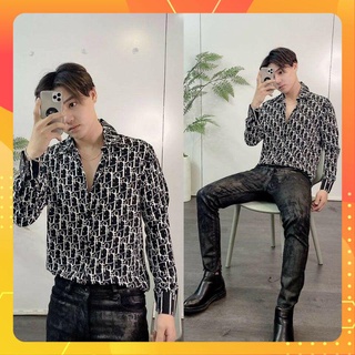 sơ mi họa tiết Dior
