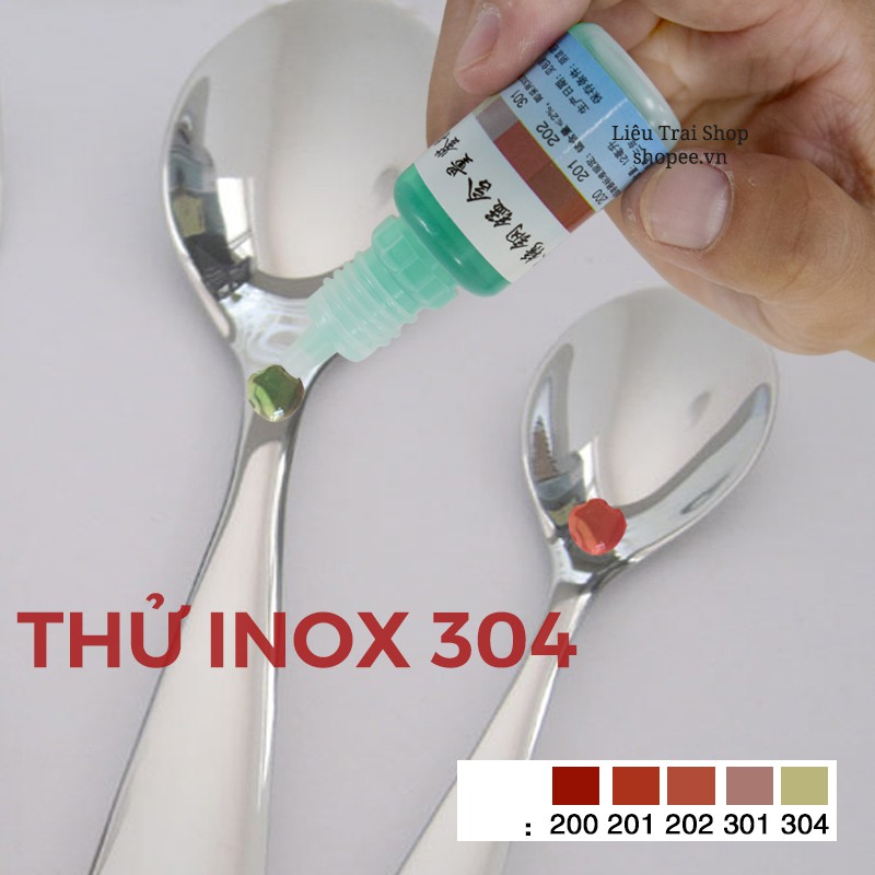 Dung dịch thử inox 304 201 200 phân biệt inox
