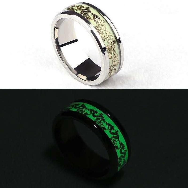 1 Nhẫn Inox Phát Sáng Thời Trang Tối Giản