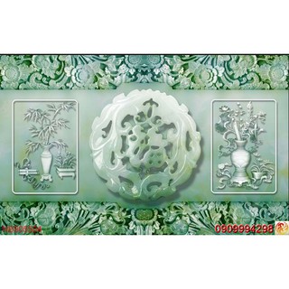 TRANH DÁN TƯỜNG 3D GIẢ NGỌC