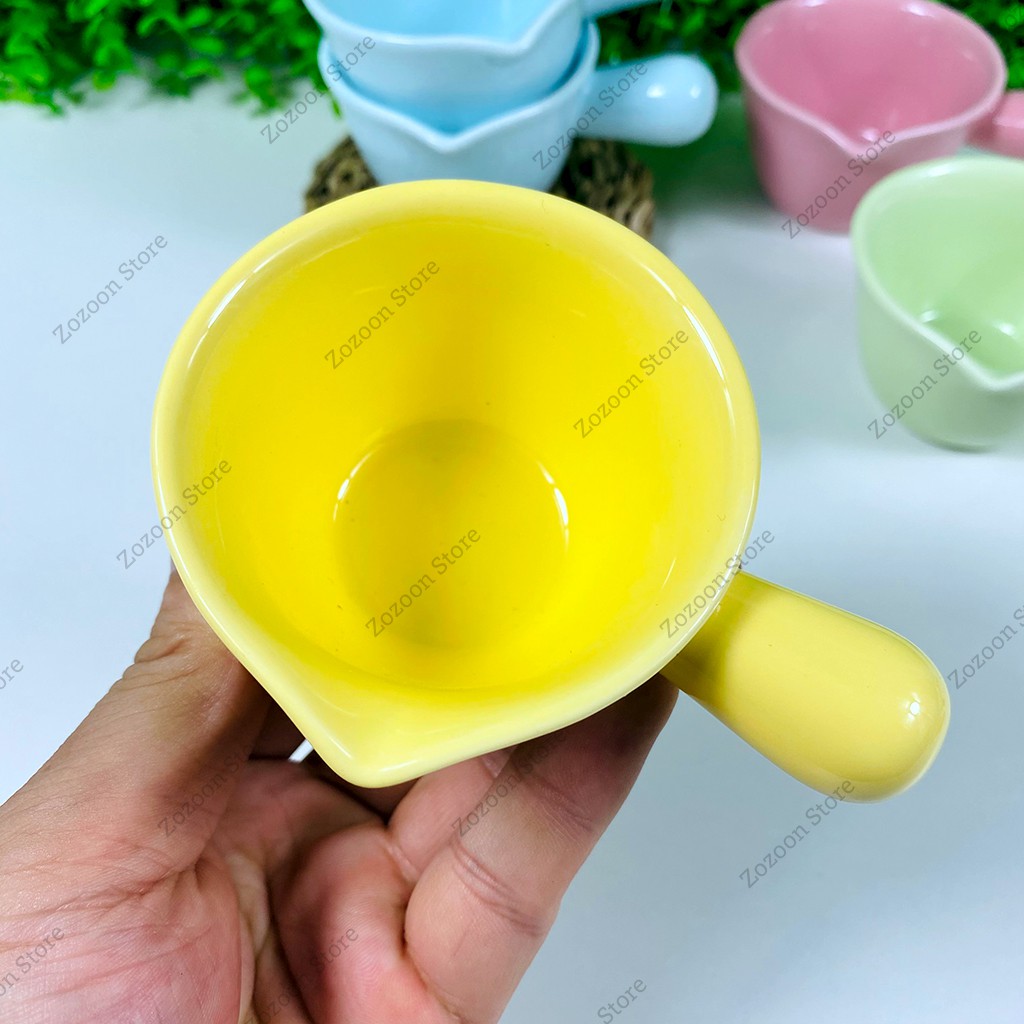 Bát ăn dặm cho bé, bát sứ ăn dặm hình gáo tay béo cho bé dung tích 90ml