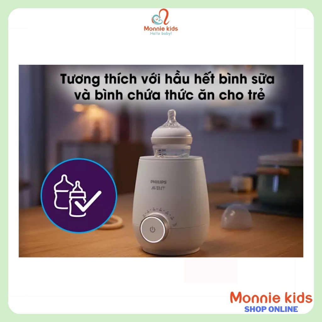 Máy hâm sữa cho bé Philips Avent Sunshine SCF358/00, máy ủ sữa thông minh - Monnie Kids