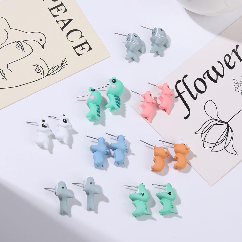 Osier1 Khuyên Tai Xỏ Lỗ Thủ Công Hình Động Vật Cắn Phong Cách INS Thời Trang