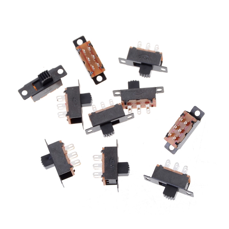Bộ 10 Công Tắc 2 Vị Trí DPDT 2P2T 6 Pin 0.5A 50V