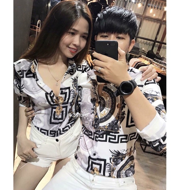 Áo sơ mi 3d cặp phi lụa cao cấp hot nhất 2018 ms452