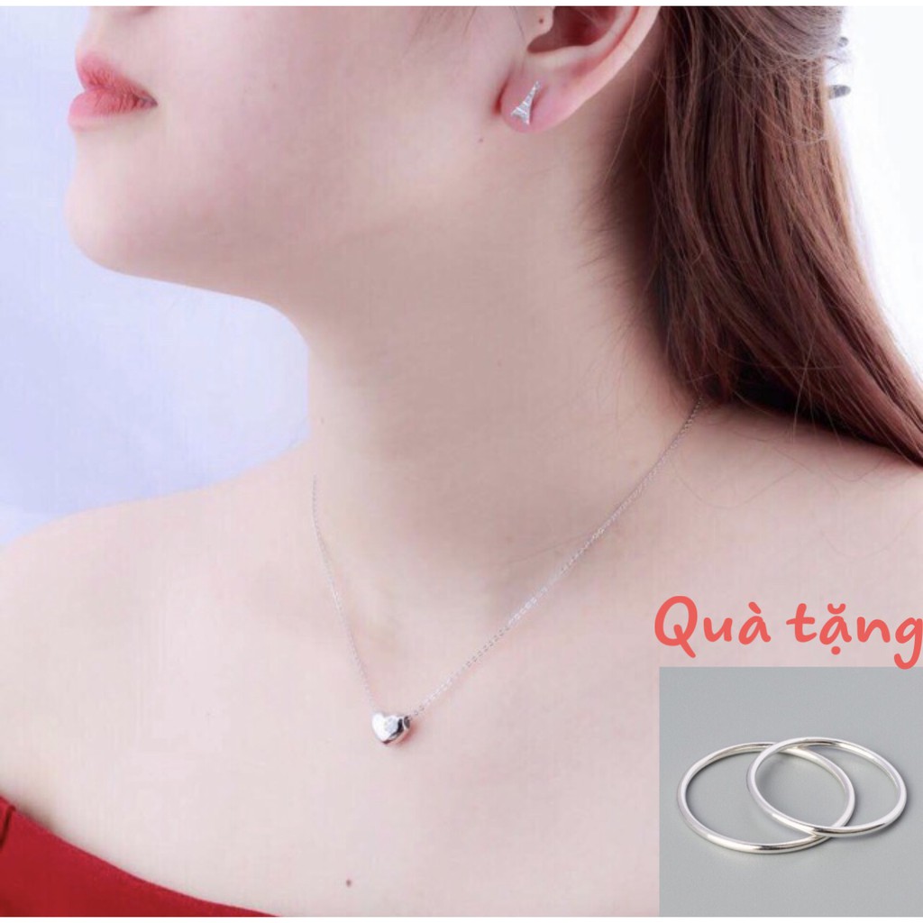 Dây chuyền tim bạc ta