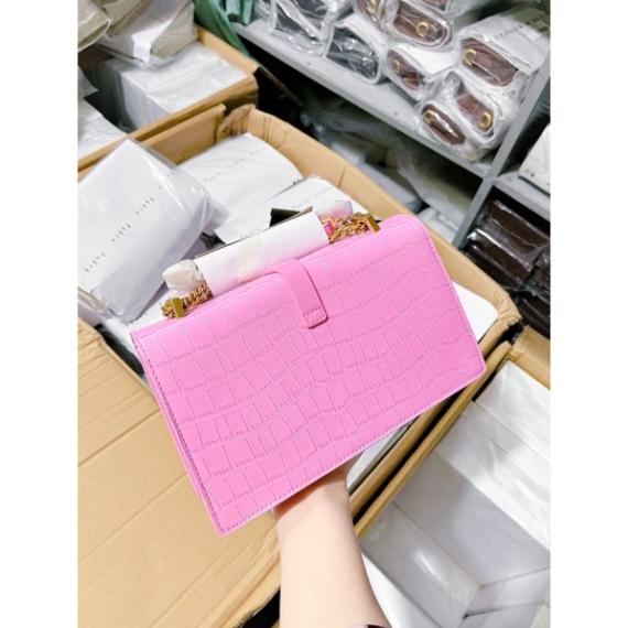 Túi pê rô vân rắn 2 ngăn size 24 hàng cao cấp