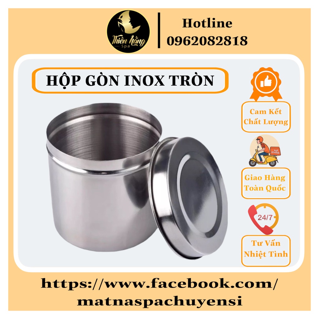 HỘP ĐỰNG BÔNG GÒN INOX CAO CẤP