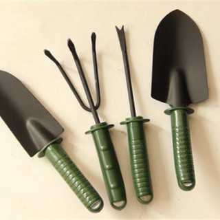 Bộ dụng cụ làm vườn 4 món - thép xanh
