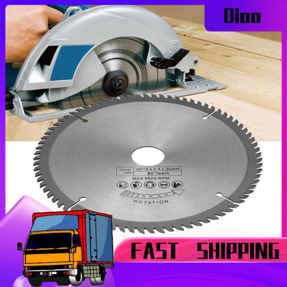 Lưỡi Cưa Dio 210mm 80 Răng Cưa. 30mm Với 3 Vòng Tròn Cho Máy Cắt Wtt