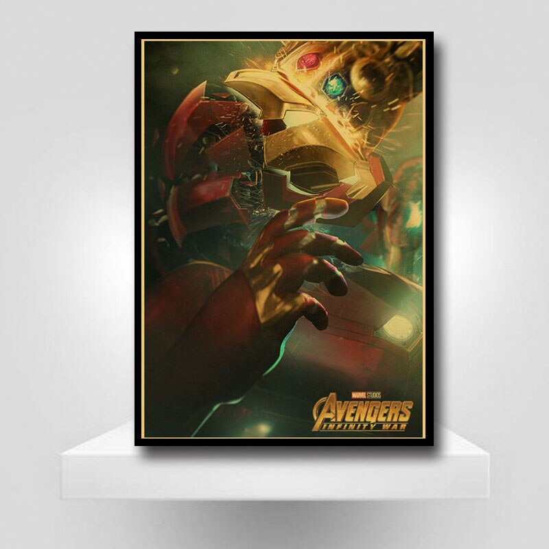 Marvel Phim Nhân Vật Poster Siêu Anh Hùng Giấy Kraft Retro Áp Phích Treo Tường Nghệ Thuật Cho Phòng Khách Trang Trí Hình Thanh Trang Trí Nhà