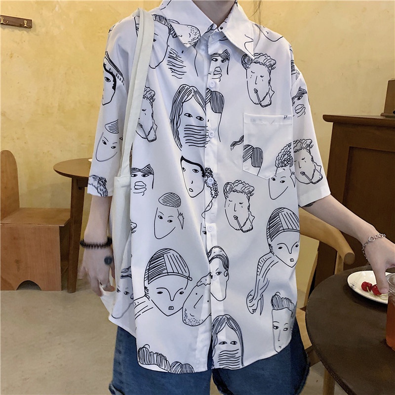 NRVP Áo Sơ Mi Dáng Rộng Thời Trang Hàn Quốc Cá Tính Cho Nữ