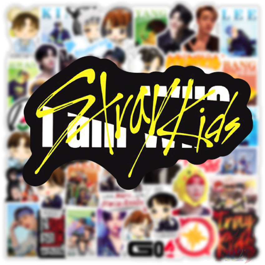 ❉ Stray Kids Series 01 Stickers ❉ 50Pcs/Set KPOP Superstar Straykids DIY Fashion Luggage Laptop Skateboard Decals Doodle Stickers
