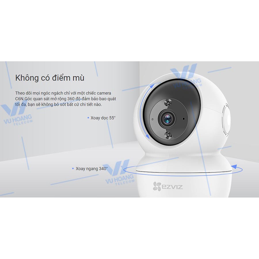 Camera WIFI thông minh EZVIZ C6N 1080P (CS-C6N-A0-1C2WFR) - Bảo hành Chính hãng 24 tháng