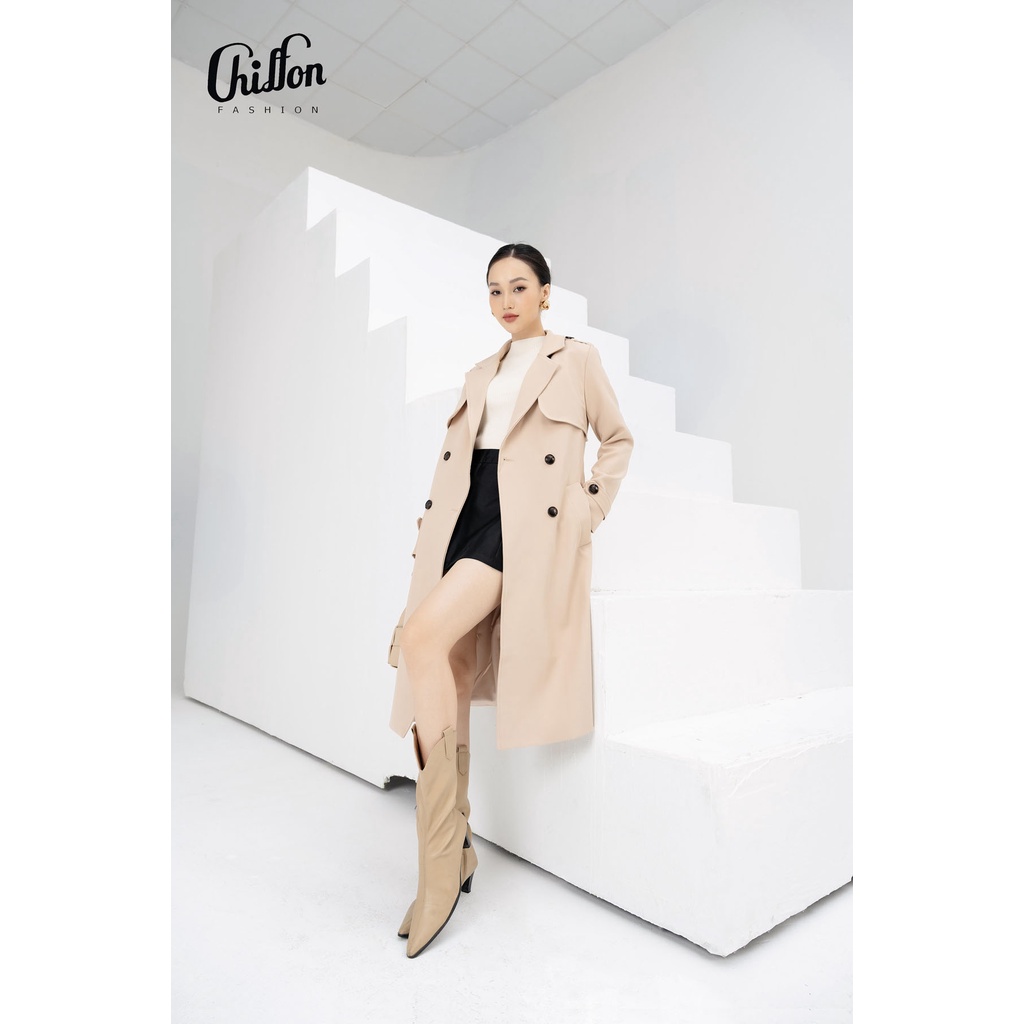 Áo khoác măng tô dáng dài cao cấp thiết kế by Chiffon | BigBuy360 - bigbuy360.vn