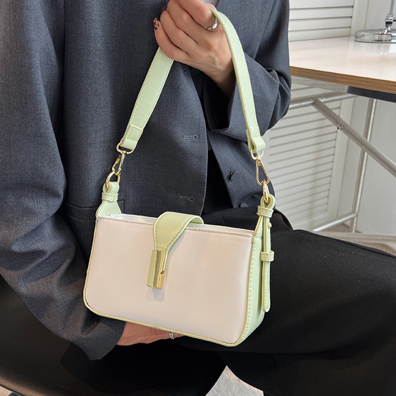 IELGY Túi Đeo Vai Có Thể Điều Chỉnh Màu Sắc Tương Phản Chất Lượng Cao Cho Nữ