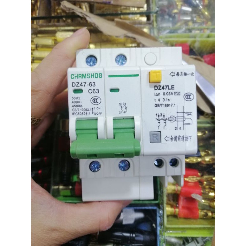 1c  Aptomat chống giật DZ-4763  2 pha giá tốt nhất