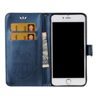 Elephant Case For Apple iPhone 8 Plus Flip Wallet Leather Cover Phone Case
