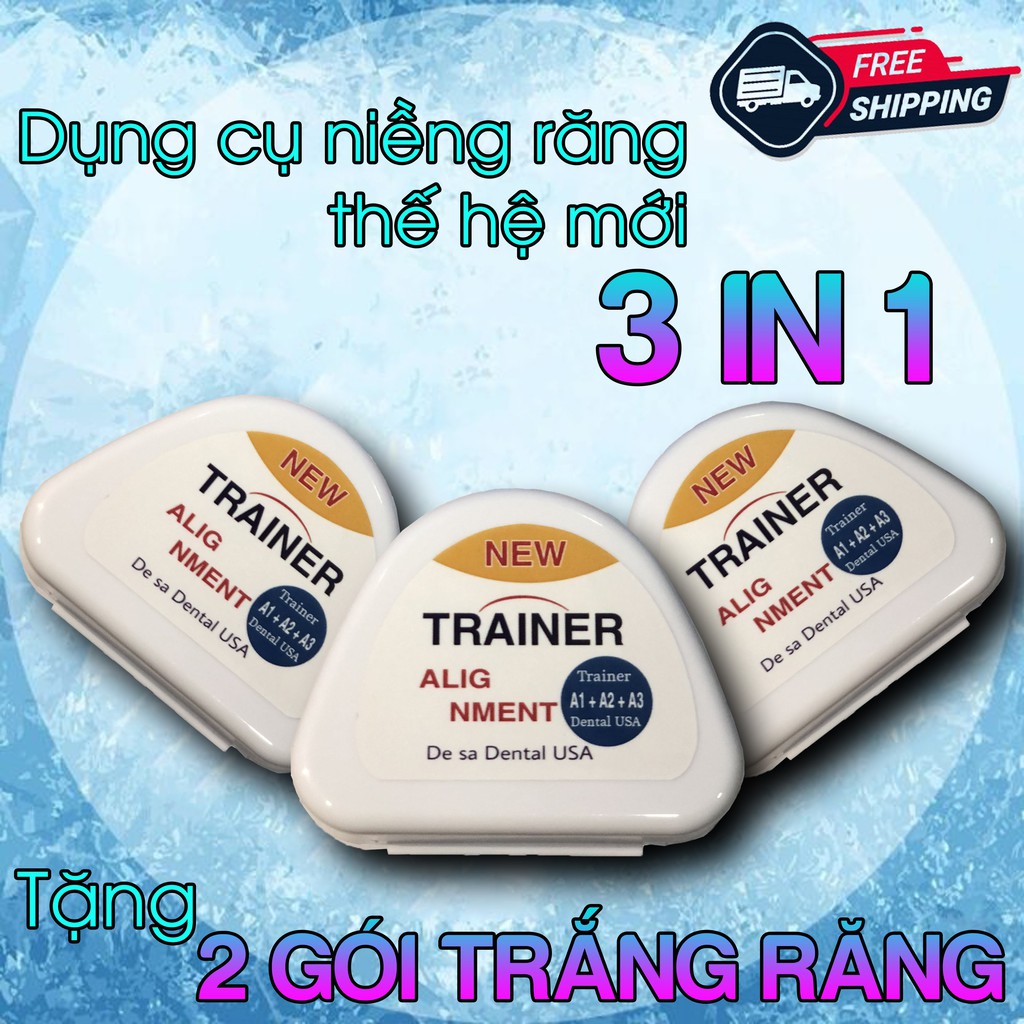 Bộ Dụng Cụ Niềng Răng Tại Nhà - Niềng răng trong suốt ( 3 giai đoạn ) l Cho người lớn và trẻ em l FREE SHIPl THẾ HỆ MỚI