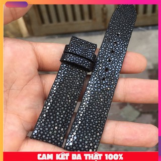 Dây đồng hồ da cá đuối nhập khẩu Handmade