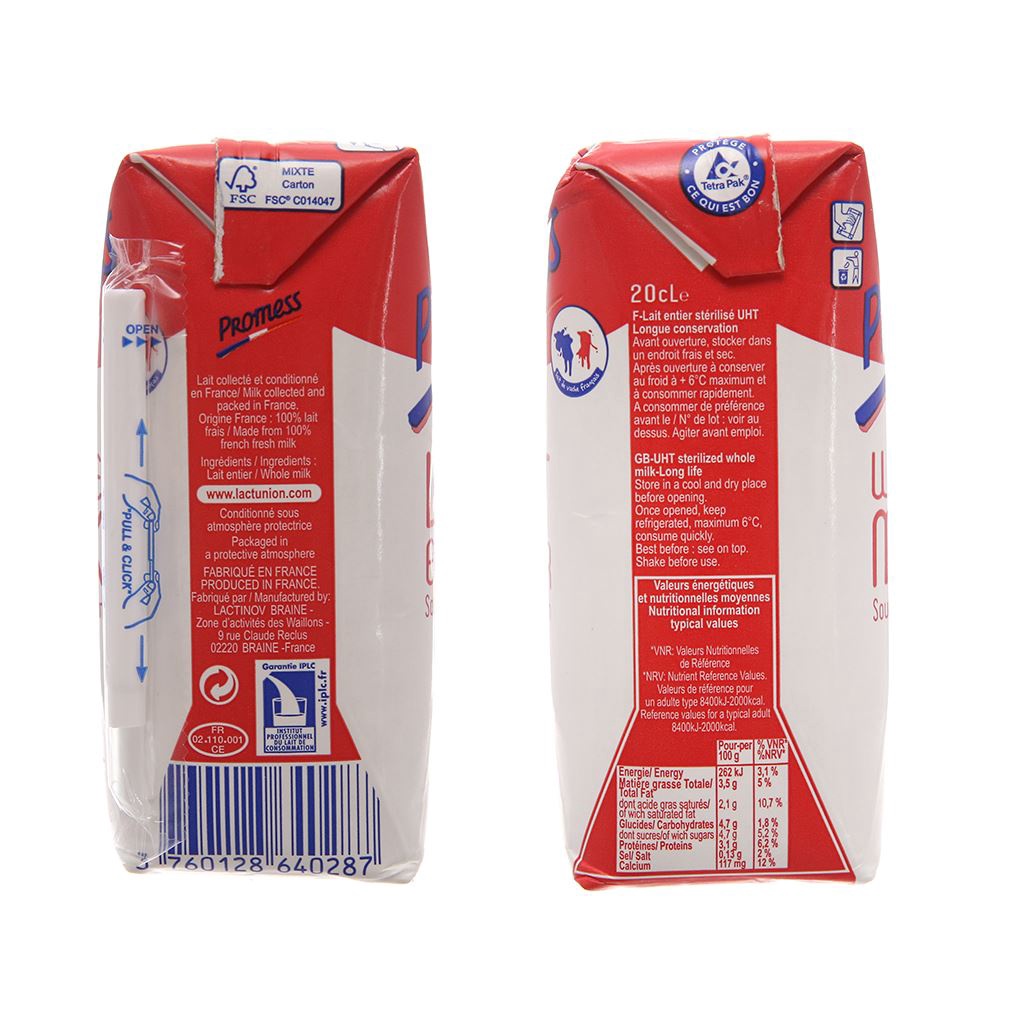 Sữa Tươi Nguyên Kem Promess 200ml - Nhập Khẩu Pháp - Date mới