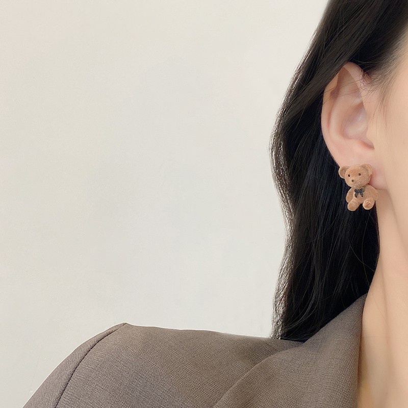 Đôi bông tai hình gấu/thỏ dễ thương cho nữ