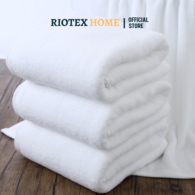 Khăn Trắng Khách Sạn Cao Cấp - Khăn Tay/Mặt/Tắm Khách Sạn RIOTEX Hàng Loại A Kích Thước 40x75cm, 60x120cm, 70x140cm