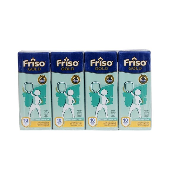 Sữa bột pha sẵn Friso Gold 180ml - Lốc 4 hộp