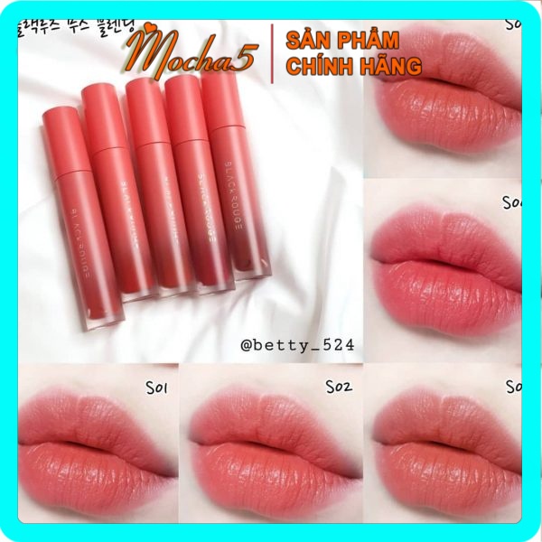 Son kem Black Rouge MOUSSE BLENDING lì môi, mịn môi Hàn Quốc
