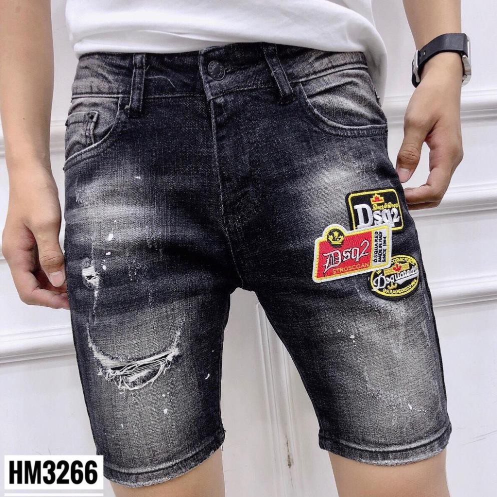 Quần short jean quần sọt jean nam in thêu mẫu mới nhất hiện nay Đẹp