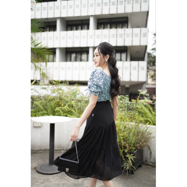Chân Váy Midi Voan Tầng Nhún Bèo Xếp 5CX266- [Chính Hãng] UNI KOREAN FASHION | BigBuy360 - bigbuy360.vn