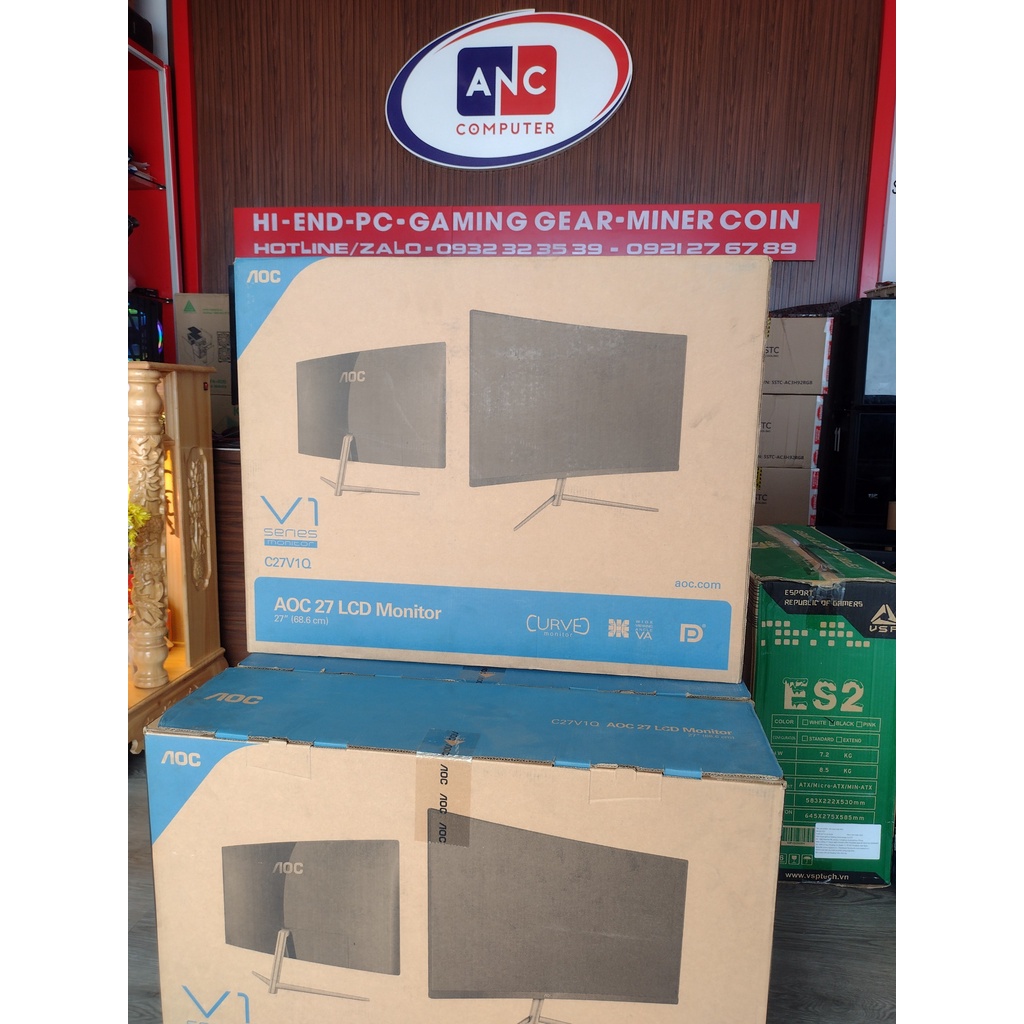 Màn Hình AOC C27V1Q/74 27Inch Cong 75Hz Full Viền FullBox