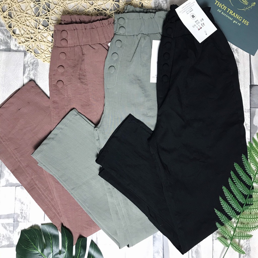 [Mã FASHIONT4WA giảm 10K đơn 50K] Quần Baggy Đũi Nữ, Quần Đũi Nữ Cạp Chun 5 Cúc Bọc, Chất Đũi Xước Hàn Thoáng | BigBuy360 - bigbuy360.vn