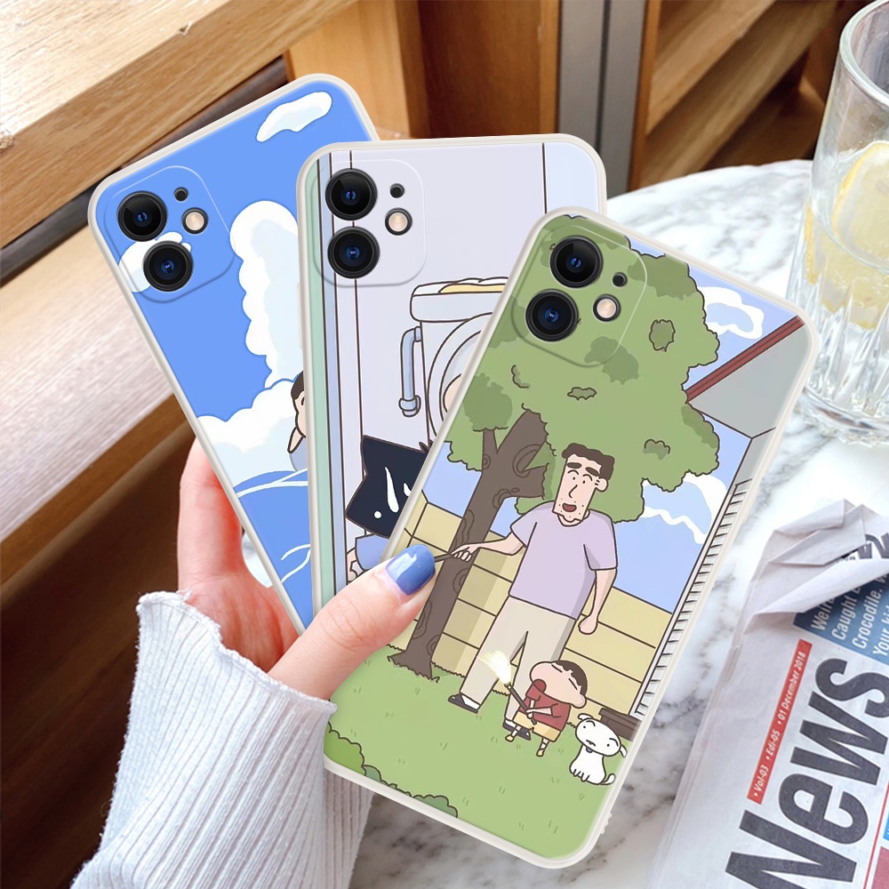 Cute Crayon Shin-chan Swimming Ốp Điện Thoại Cho OPPO A54 A52 A53 A12 A11K OPPO A72 A92 A32 A3 OPPO A59 A59S F1S A7 A5S H178