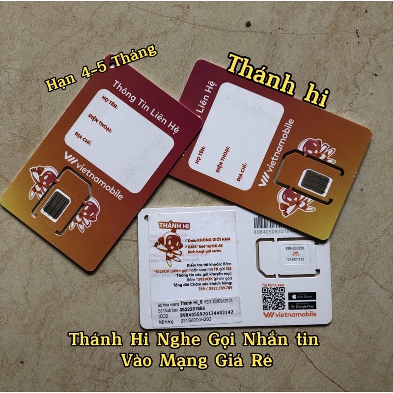 Sim Thánh Hi Nghe Gọi Nhắn Tin Vào Mạng giá Rẻ Nhận Mã OTP