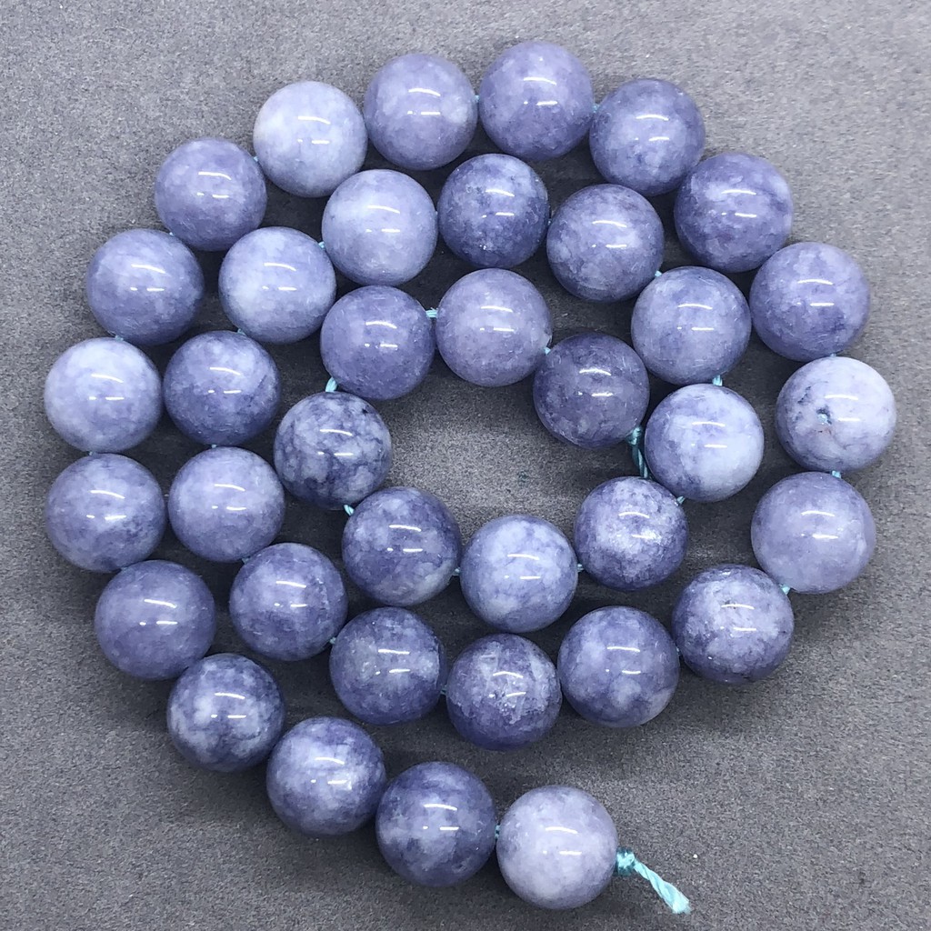 Chuỗi Hạt Đá Chalcedony Tím Tự Nhiên 4-14mm Dùng Làm Đồ Trang Sức Thủ Công