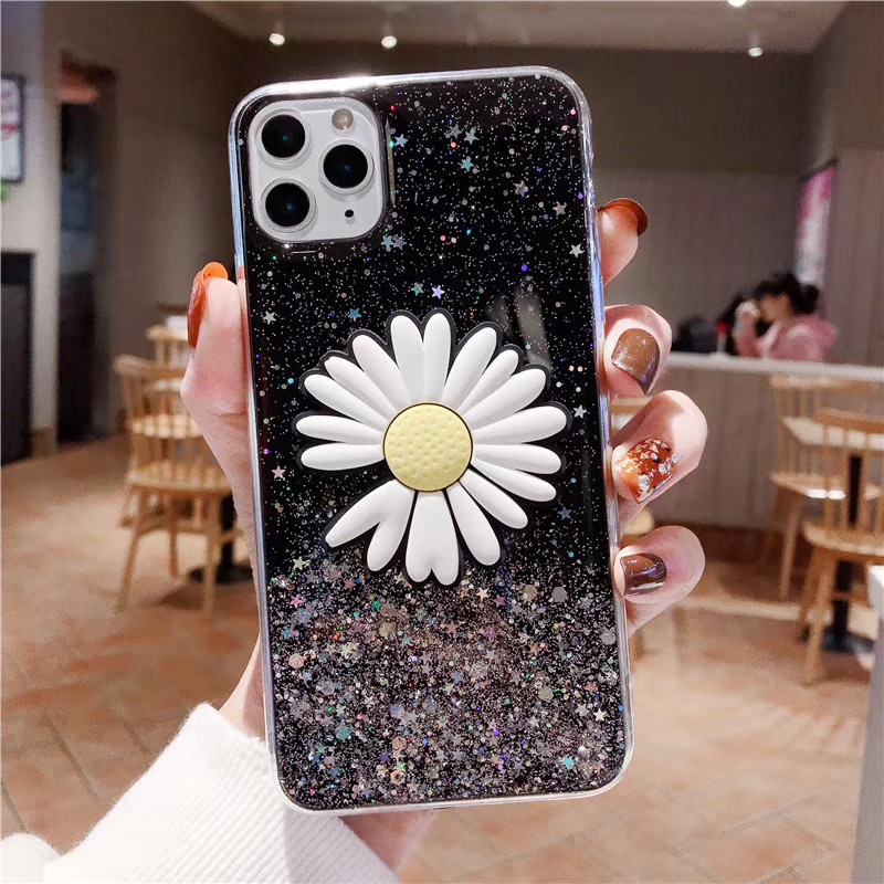 Ốp điện thoại TPU mềm in hình hoa cúc G-Dragon cho Samsung Galaxy S8 S9 S10 Plus Note 8 9 10 Pro