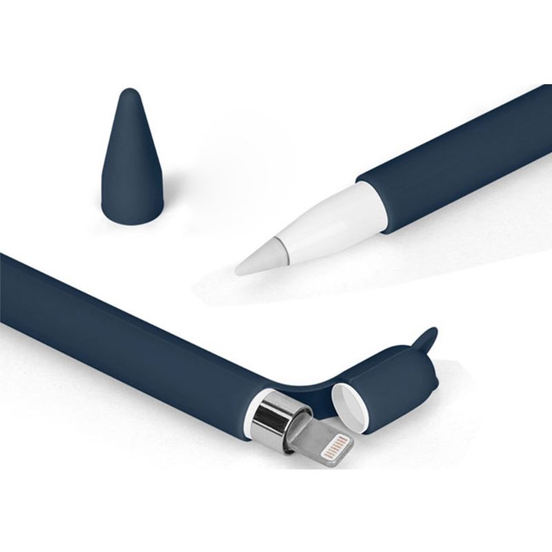Vỏ Bọc Bảo Vệ Bút Cảm Ứng Apple Pencil Bằng Silicon Chống Lăn Hình Tai Mèo Dễ Thương