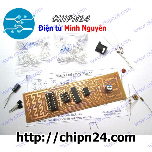 [1 BỘ] Bộ DIY Mạch Led Nháy Police