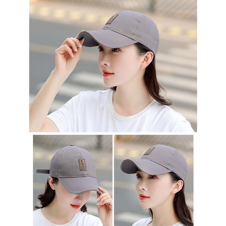 Nón Lưỡi Trai Bóng Chày Nam Nữ Phối Logo Chữ Nhật Kiểu Hàn