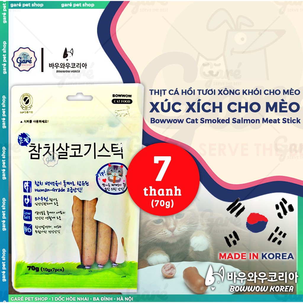 Xúc xích phô mai đặc biệt Bowwow Hàn Quốc cho Chó Mèo - Bowwow Garé Pet Shop