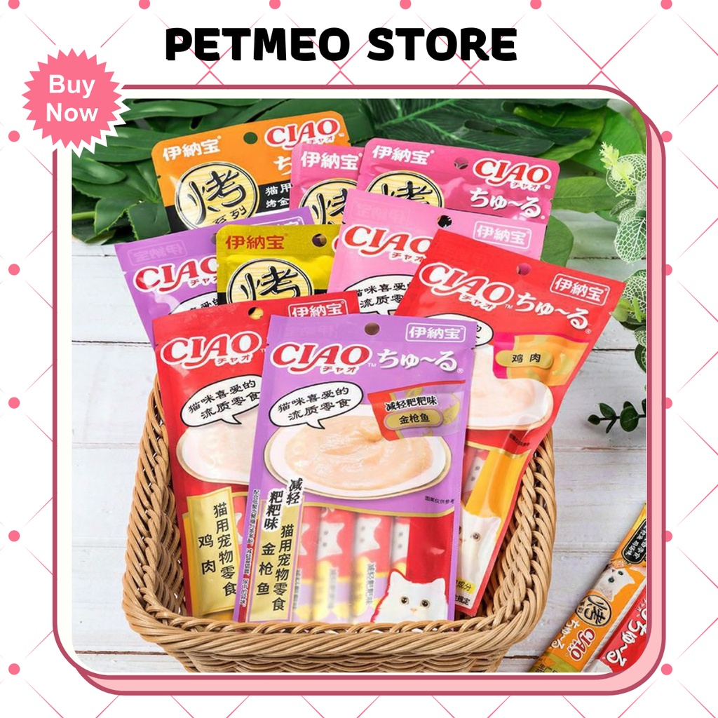 Súp Ciao Churu, Súp Thưởng Cho Mèo, Gói 4 Thanh - PETMEO