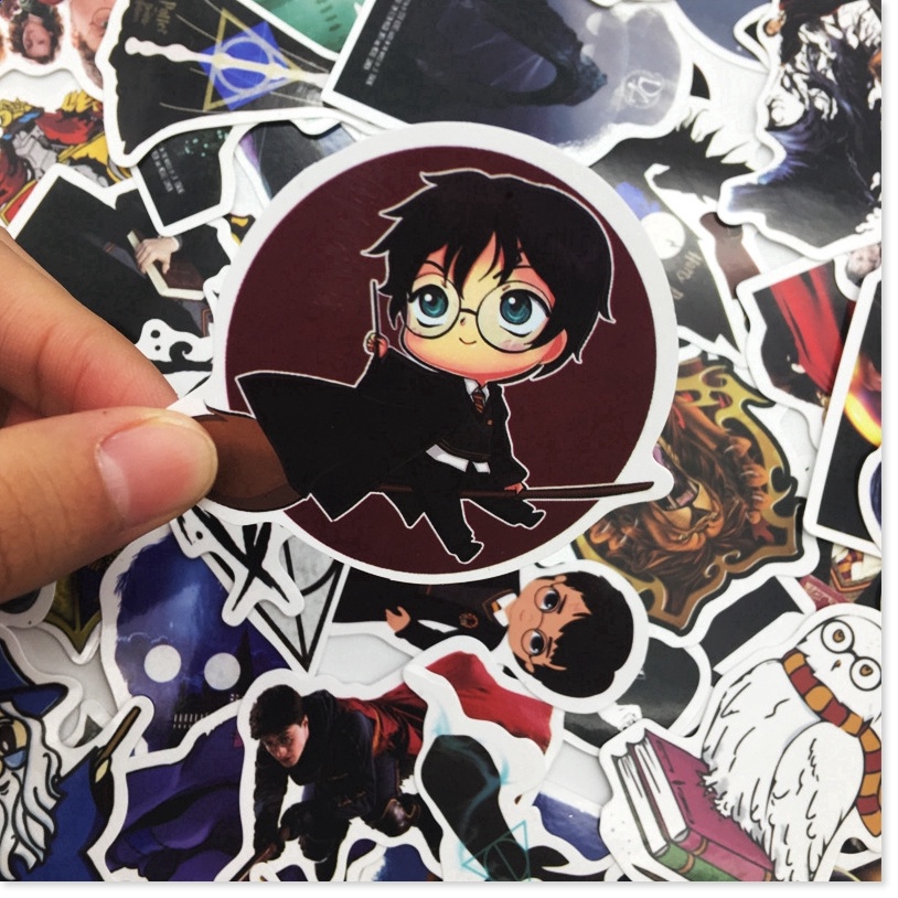 Sticker Set 50 Hình Dán Trang Trí Hình Nhân Vật Trong Phim Harry Potter