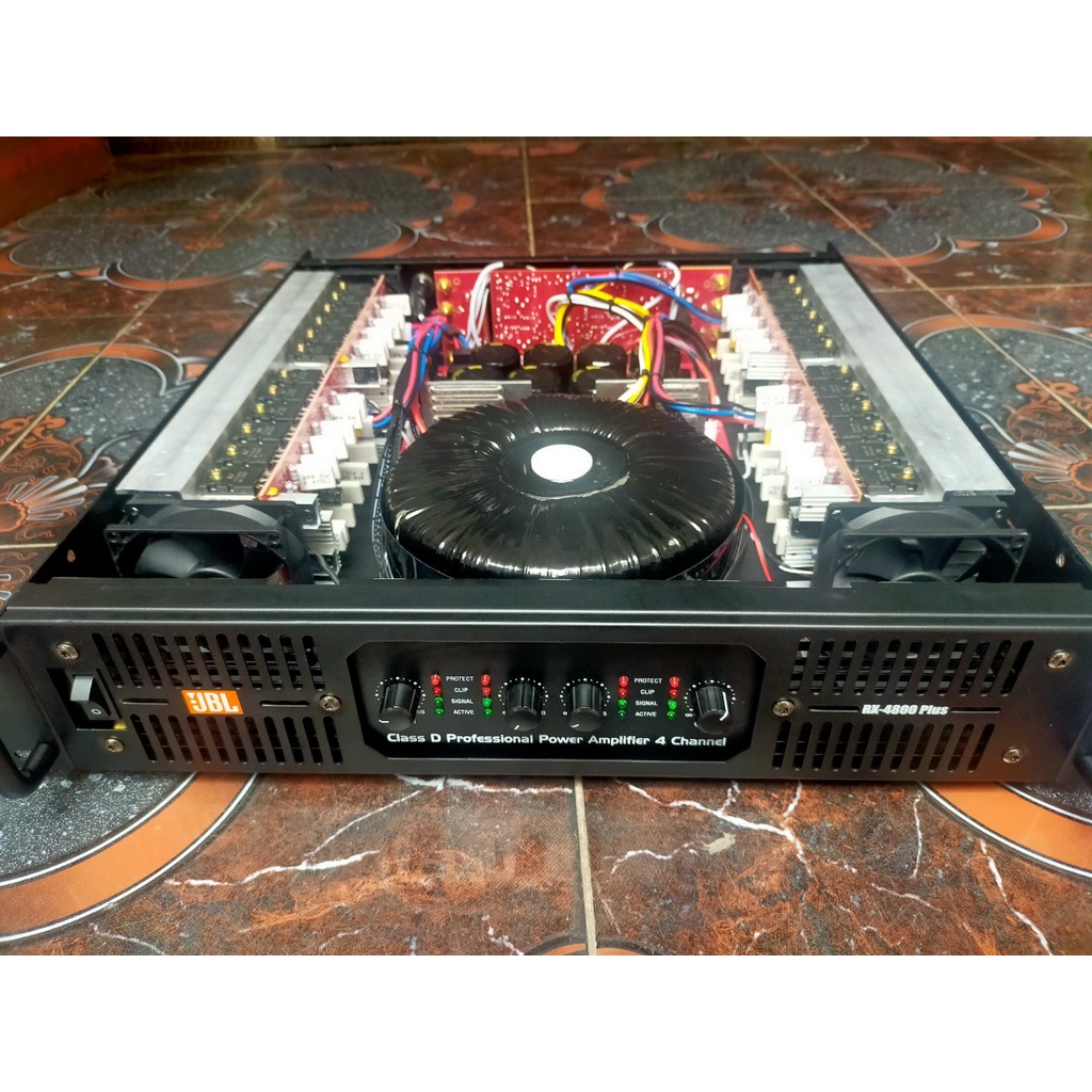 Cục Đẩy Công Suất JBL RX 4800 PLUS : 56 sò : 600W / Kênh x 4 Kênh Loa.Tổng 2400W - Nguồn Xuyến