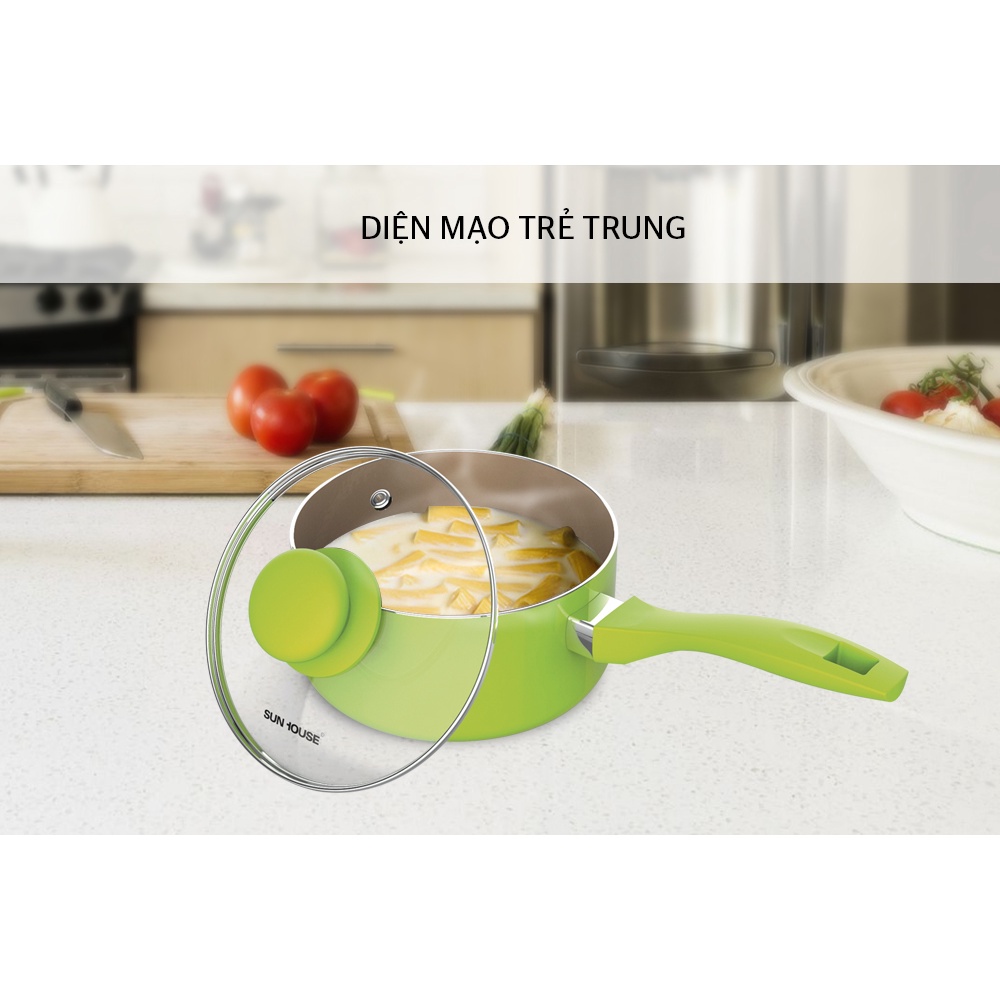 Nồi chống dính 3 lớp vân đá Elmich EDA 0912 đáy từ 20cm