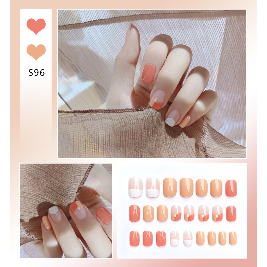 Set 24 M&oacute;ng Tay Nail Giả Nghệ Thuật Full Box (TẶNG KEO D&Aacute;N)