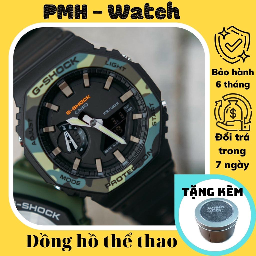 Đồng hồ đeo tay nam , Đồng hồ unisex thể thao GA2100 màu rằn ri 42mm