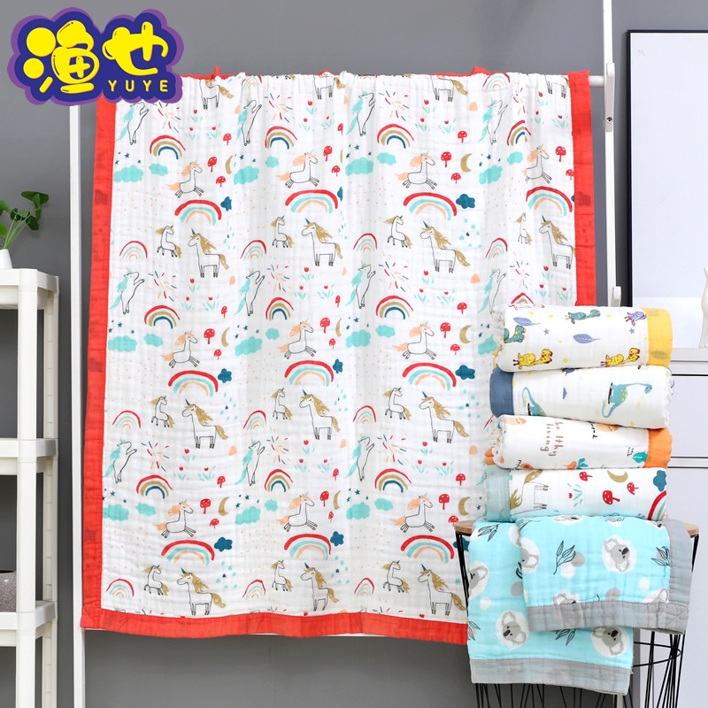 [ Tặng bát ăn dặm mini ] Khăn Tắm 6 Lớp hàng Quảng Châu CAO CẤP kích thước 110 x 110 cm